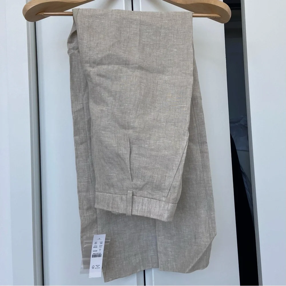 J. Crew - Wide-leg essential pant in linen - Flax Size 6 BW528 - NWT unopened - Picture 3 of 11